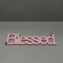 Blulu Blessed Letter Table Sign Blessed Standing Letter Table Sign Rustic Wooden Home Standing Decor for Valentine St. Patrick's Day Baby Shower First Communion Christening Decoration(Red)