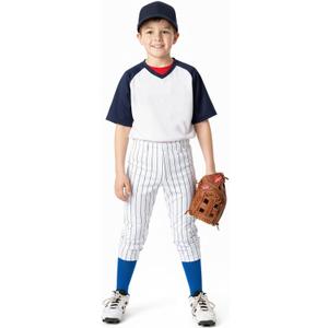 DEVOROPA 2T/3T/4T/5T to Big Kids Youth Boys Baseball Pants Girls Softball Pants Fast Pitch Tee Ball Practice Pants Pockets, M
