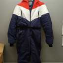 Fisoew Womens One Piece Ski Suit Warm Waterproof Snowsuits Winter Snow Jumpsuits Outdoor Sports Outerwear (Small, Dark Blue)