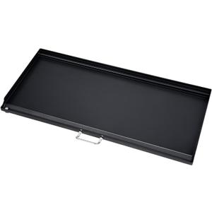 LotFun 32" x 15" Carbon Steel Cooking Griddle for Outdoor Gas Grill, Universal Griddle Flat Top Plate Insert with Grease Groove and Removable Handles for Electric/Charcoal/Gas Grill, Camping,Party