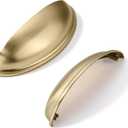 khtumeware 10 Pack 3" Drawer Pulls Champagne Bronze Cabinet Cup Pulls Kitchen Hardware Cabinet Handles Drawer Handles Knobs 3 inch Hole Center