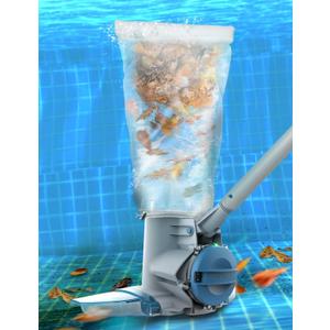 KOKIDO Rechargeable Heavy Duty Pool Leaf Vacuum, 62GPM Powerful Suction, Standard and Fine Oversized Filter Bags, Commercial Power Vac for Leaves and Debris, for Inground and Above Ground Pools XV910 (XV910 Suction 62GPM)