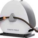 Giraffe Tools Ground Mounted Retractable Hose Reel 1/2 Inch x 82FT, Heavy Duty Automatic Rewind Garden Hose Reel, with Flexible Swivel Base for Lawn, Concrete Floor