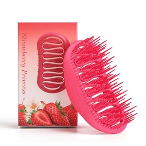 Daily Gard Scalp Massager and Shampoo Shower Brush, Detangling Hair Brush, Scalp Care Hair Brush Wet & Dry detangler for Men and Womenfor Straight/Curly/Thick/Long/Wavy/Damaged Hair, Rose Red Pack of 3