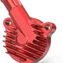 NICECNC Motorcycle Aluminum Thermostat Cover Compatible with Honda TRX450R 2010 2011 2012 2013 2014, TRX450ER Electric Start 2006-2009 2011-2014 Thermostat Housing, Replacement for 19321-HP1-670(Red)