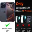 2 x Diverbox for iPhone 16 Pro Max Case [Shockproof] [Dropproof] [Tempered Glass Screen Protector + Camera Protectors] Heavy Duty Protection Phone Case Cover for Apple iPhone 16 Pro Max (Clear)