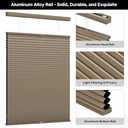 LazBlinds Top Down Bottom Up (TDBU) Cordless Cellular Shades, Blackout Light Blocking Honeycomb Shades Thermal Insulation Noise Reduction Blinds for Windows, 29" W x 64" H, Brown