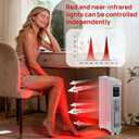 Curved Red Light Therapy Panel, 105 LEDs, 660nm Red & 850nm Near-Infrared | Switchable Modes, for Full-Body Use, Home Self-Care