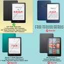 BOZHUORUI Slim Case for 6.8" Kindle Paperwhite (11th Generation - 2021) and Kindle Paperwhite Signature Edition - Lightweight PU Leather Folio Cover with Auto Wake/Sleep (Dark Green)