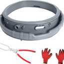 DC64-02805A WF405ATPAWR/A2 Washer Door Boot Seal Gasket Compatible with Samsung Washer Replacement Parts Door Diaphragm WF393BTPARA/A2,WF395BTPASU/A2, WF395BTPAWR/A2,WF405ATPASU