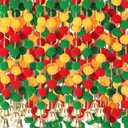 12 Pcs Holi Decorations Marigold Garland 4 ft Long Artificial Marigold Flowers with Gold Bells Indian Decorations for Home, Pooja, Diwali, Wedding, Holi Festival Party Supplies(Colorful)