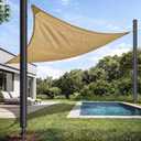 2 Packs Shade Sail Poles 12 Ft, Heavy Duty Sunshade Pole with Spiral Drill Bit Heavy Duty Steel Shade Sail Post with D-clamp Support Awning Canopy for Outside Backyard Garden