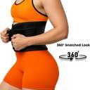 Waist Trainer for Women  Adjustable Waist Cincher & Ab Trimmer Belt with Hook-and-Loop Straps | Tummy Control Body Shaper with Double Compression for Core & Back Support Black