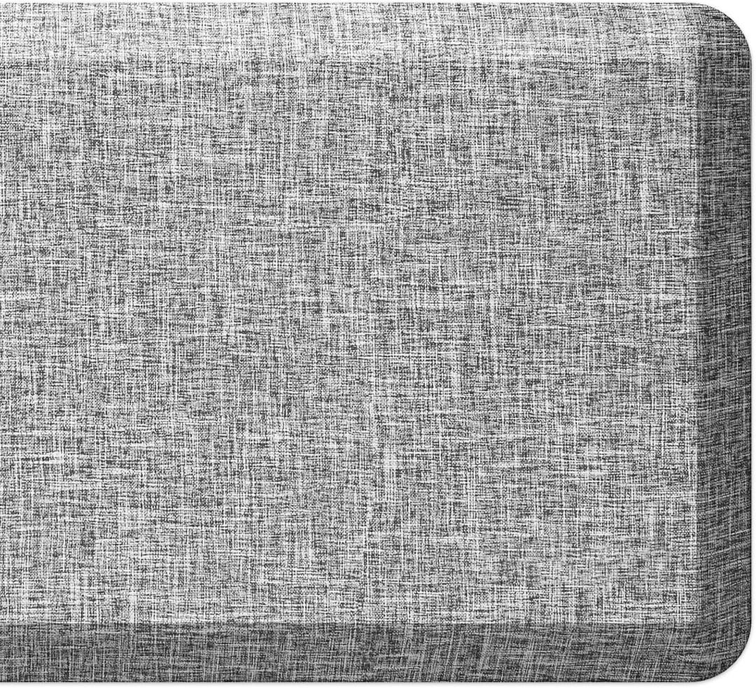 Anti Slip 7/8 inchs Anti Fatigue Kitchen Floor Mat, Ergonomic Comfort Standing Mat, Waterproof Kitchen Runner for Home, Kitchen, Office, Laundry, Garage (Light Gray, 17.3" x 95" -0.87")
