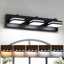 Joossnwell Black Vanity Lights for Bathroom Dimmable 5CCT (3-Light, 19.69-Inch) Modern Bathroom Light Fixtures Over Mirror Led Bath Vanity Lighting