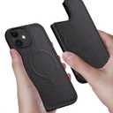 for iPhone 11 6.1" Phone case[Compatible with magsafe][RFID Blocking Leather][Magnetic 2-in-1 Detachable][Back Flip Folio Wallet Cases] Shockproof Men Women Cover for Apple 11 Black