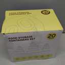 JSCARES 40 PCS Food Storage Containers with Lids Airtight (20 Lids &20 Containers) - Leakproof Meal-Prep Containers for Kitchen Storage Reusable Plastic Microwave/Dishwasher Safe with Labels & Pen