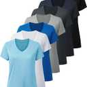 BALENNZ Workout Shirts for Women, Moisture Wicking Quick Dry Active Athletic Women's Gym Performance T Shirts XL
