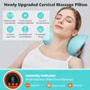 2026 Upgraded 3-in-1 Neck Massager, Portable Cervical Traction Device, 3 Heat Levels & 3 Vibration Modes, Ergonomic Support for Neck Pain Relief & Muscle Relaxation, Home & Office Use