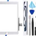 White Touch Screen Digitizer Repair Kit for iPad 9.7" 2018 iPad 6 6th Gen A1893 A1954 Front Glass Replacement (Without Home Button,not Include LCD) + Tools
