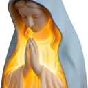 Virgin Mary LED Devotional Table Lamp,Virgin Mary Prayer Night Light,Elegant Religious Statue Lamp,Handmade Jesus Catholic Table Light Decor Gift,Elegant Religious StatueLamp,for Living Room Desktop