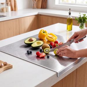 Titanium Cutting Board, 2026 New Upgrade 100% Pure Titanium Cutting Boards for Kitchen, Hygiene & Durability Non Stick Chopping Board, Double sided Cutting Mat, Easy to Clean,CDW34