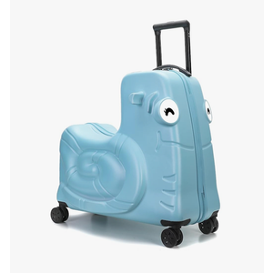 Kids Luggage, Kids Ride-on Luggage with Spinner Wheels Suitcase, Kid's Ride-On Suitcase Help Your Child Relax, Carry On Trolley Luggage with Password Lock, 22"