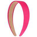 VELSCRUN Bright Pink Headband Satin Headbands for Women Girls Non Slip 1.3 Inch Women Hair Bands Halloween Cosplay Diy Holiday Head Band Gifts for Mothers Sisters Hair Accessories