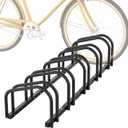 WALMANN 5 Bikes Floor Bike Stand, Bike Parking Rack Garage Bike Storage Stand Indoor/Outdoor 22-28" Wheel Stand, Max. Tire Width 2.1"