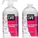 Better Life All Purpose Cleaner - Multipurpose Home and Kitchen Cleaning Spray for Glass, Countertops, Appliances, Upholstery- Multi-surface Spray Cleaner - Currant and Citrus, 32oz (Pack of 2)