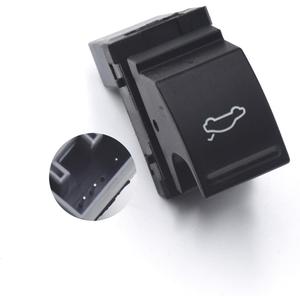 RuiWen VWTS016 Trunk Tailgate Release Switch Button Black Compatible with VW Jetta Polo Scriocco 2010 2011 2012 2013 2014 2015 2016 2017 2018 2019 2020