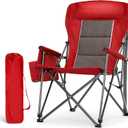 LET'S CAMP Oversized Camping Chairs High Back Heavy Duty Lawn Chair 500LBS, Single Pack