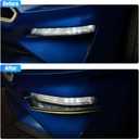 Front Bumper Fog Light Vent Trim Ford Mustang AccessoriesFront Fog Light Eyelid Trim Cover for Ford Mustang 2018-2023, Black