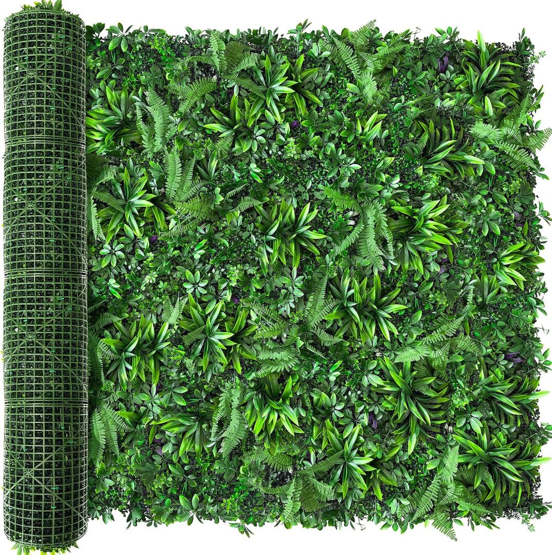 TTTM Artificial Greenery Boxwood Roll Panels: 80"x120" (67 SQFT), UV-Resistant Hedge Grass Wall & Faux Ivy Plants Privacy Fence for Indoor and Outdoor Balcony Screen, Event Backdrop Decor