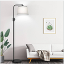 Dimmable Floor Lamp, 1000 Lumens LED Edison Bulb Included, Arc Floor Lamps for Living Room Modern Standing Lamp with Gray Shade, Tall Lamps for Living Room Bedroom Office Dining Room