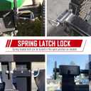 SPARKWHIZ Weld-On 5/8" Spring Latch Assembly with Plain Tube, Trailer Gate Latch, Pack of 2