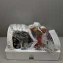 MOMENTS IN TIME Snowman with Animated Christmas Village Scene LED Lighted Musical Holiday Decoration with Moving Train Adapter Included 18.7 Tall Festive Home Decoration