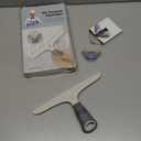 MR.SIGA Multi-Purpose Silicon Squeegee for Window, Glass, Shower Door, Car Windshield, Heavy Duty Window Scrubber, Includes Suction Hook, 10 inch, White & Gray, 1 Pack