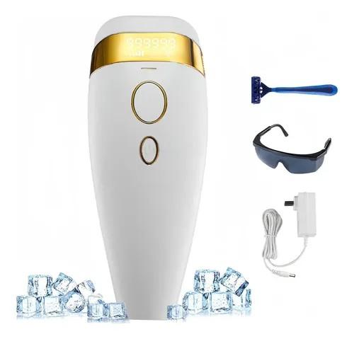Multilaser Laser Hair Removal for Women and Men, IPL Hair Removal 999,999 Flashes Permanent Hair Removal Device for Facial Facial Legs Arms Bikini Line Whole Body Use at-Home, White-Glod