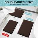 Smiry Memory Foam Bath Mat 47x24, Extra Soft and Absorbent Bathroom Mats, Non Slip Washable Carpet for Floor, Shower and Tub, Brown