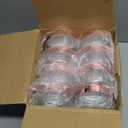 Tessco for you 24 Pack Plastic Jars with Lids Labels Multiuse Containers Empty Body Scrub Jars Round Refillable Cosmetic Body Butter Containers for DIY Slime Make Up Storage(5 oz,Clear, Rose Gold)