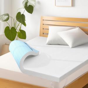 Subrtex 3 Inch Gel-Infused Memory Foam Mattress Topper High Density Breathable Bed Topper Rayon Made from Bamboo Cover CertiPUR-US Certified (California King)