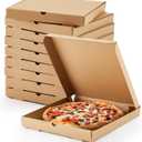 Fullhawl 10 Pcs Corrugated Pizza Boxes 16 x 16 Inches, Grease Resistant Kraft Takeout Containers Packing Boxes for Cake, Cookies, Food and Crafts