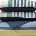 Nautica - Queen Comforter Set, Reversible Cotton Bedding with Matching Shams, Medium-Weight, Oeko-Tex Certified (Dover Blue)