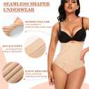 Werena Tummy Control Shapewear Underwear for Women High Waist Body Shaper Panties Shaping Girdle Panty Briefs (S)