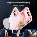 TOCOL Magnetic for iPhone 15 Case, Upgraded Full Camera Protection, Compatible with Magsafe, Drop Protection, Translucent Matte Back Bumper Phone Cover 6.1-Inch (Light Pink)