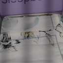 SLEEPBELLA Comforter Queen Size, 600 Thread Count Cotton White Print with Purple Flowers Reversible Comforter Sets, Down Alternative Bedding Set 3Pcs(Queen, Purple Floral)