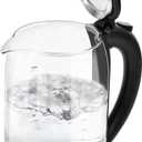 Cosori Electric Kettle, No Plastic Contact With Water, Wide Mouth For Easy Cleaning, Auto Shut Off, 1.7L Tea Kettle & Hot Water Boiler, Water Heater & Teapot, Borosilicate Glass, Black, 1500W (1.8 Quarts)