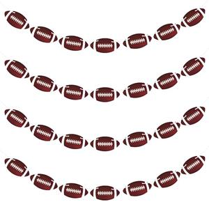 4 Pack Football Party Decorations Banners Garland Kit, Football Birthday Party Decorations Bowl Hanging Swirl Backdrop Paper Cutouts for Sport Theme Birthday Party Supplies Bowl Game Day Decor