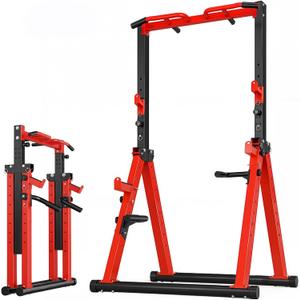 Foldable Pull Up Bar Free Standing, Adjustable Height | Folding Power Tower Pull Up Bar Dip Station, 700lbs Load Max, Adjustable Height fits Man,Woman, Multi Grips Options